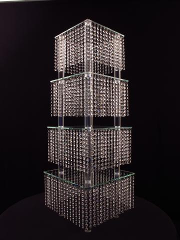 Crystal Cake Stand Centerpiece for Wedding and Event Rental