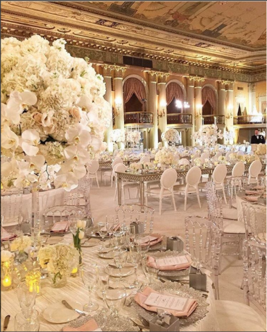 Florence Crystal Flower Stand Centerpiece for wedding and Event Rental