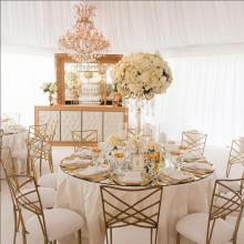 Elizabeth Crystal Candelabra Centerpiece for wedding and event Rental