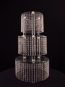 Crystal Cake Stand Centerpiece and Single Crystal Cake Stands for Wedding and Event rental
