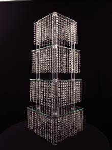 Crystal Cake Stand Centerpiece for Wedding and Event Rental