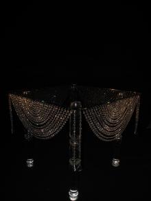 Crystal Table for event, wedding, Escort Card Table, Hors D'oeuvre Table, Dessert Table, Wedding Cake Table, rental