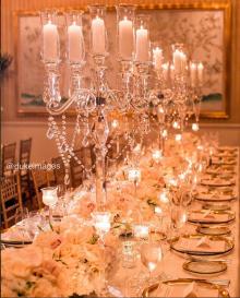 "Florence" Crystal Candelabra